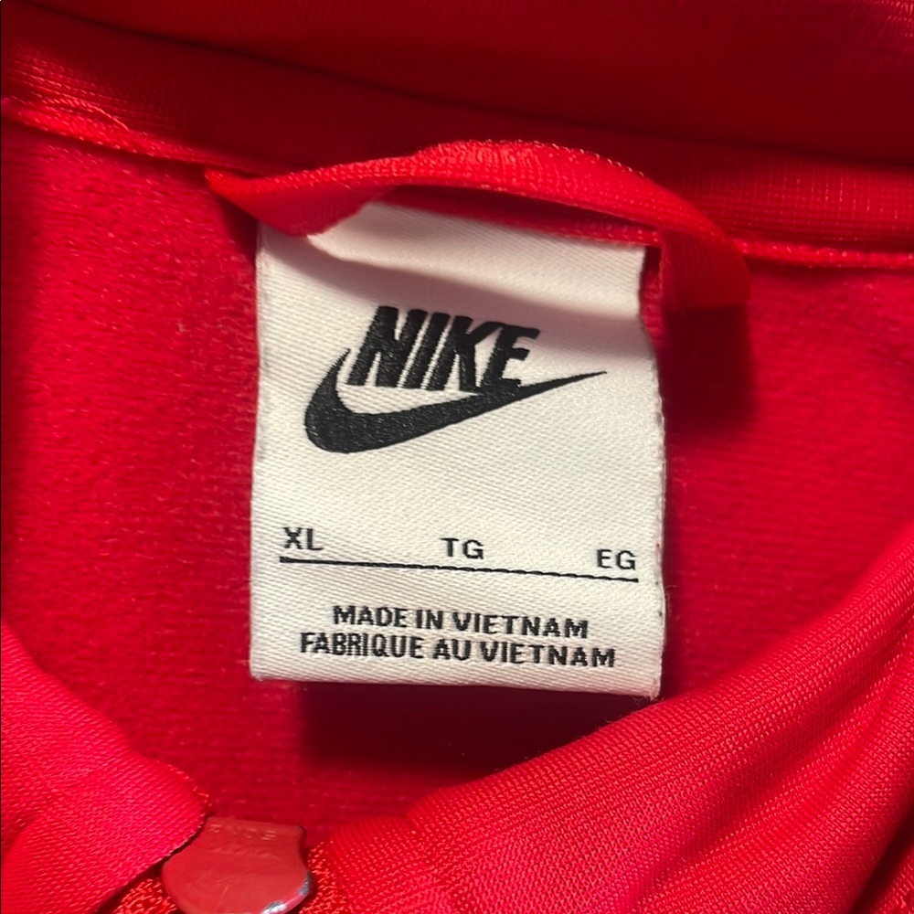 Nike Red and Black Track Jacket with Full-Length Zipper - Picture 6 of 6